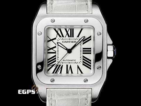 CARTIER 卡地亞 Santos 100 山度士 W20126X8 中型 不鏽鋼 大三針&nbsp;台灣公司貨 自動上鏈 44.2x35.6mm
