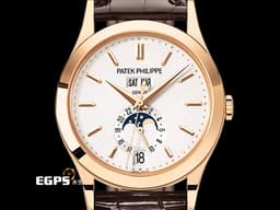 PATEK PHILIPPE 百達翡麗 PP Complications 複雜功能時計 5396 5396R-011 18K玫瑰金材質 <font color="#05f0f0">年曆錶</font>&nbsp;<font color="#05f0f0">PP印記 月相顯示</font>&nbsp;<font color="#ff0000">2021年保單 錶友未使用珍藏品</font>&nbsp;自動上鏈&nbsp;38.5mm