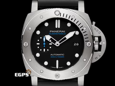 PANERAI 沛納海 Submersible Titanio PAM2305 PAM02305 鈦金屬材質 逆時針旋轉錶圈 2023年保卡  自動上鍊 47mm