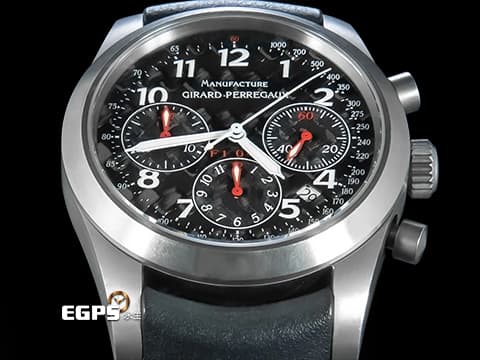Girard-Perregaux 芝柏 GP Pour Ferrari 4955 鋁合金材質 黑色紋理面盤&nbsp;法拉利LOGO錶扣 限量1000支 自動上鍊 40mm