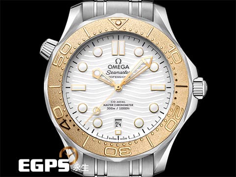 OMEGA 歐米茄 Seamaster Diver 300 海馬 52221422004001 白色陶瓷波浪紋面盤 Paris 2024 Olympics 巴黎奧運&nbsp;奧林匹克運動會&nbsp;不鏽鋼&nbsp;Moonshine金刻度錶圈&nbsp;同軸擒縱&nbsp;排氦氣閥 潛水錶&nbsp;2024年保卡&nbsp;自動上鍊 42mm