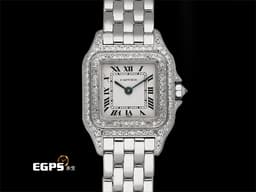 CARTIER 卡地亞 Panthere de Cartier 1660 18K白金材質 <font color="#05f0f0">原廠鑲嵌鑽石錶圈、錶殼、錶耳、錶冠</font><font color="#ff0000">&nbsp;</font>石英機芯 22mm