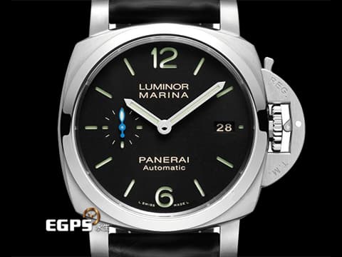 PANERAI 沛納海 Luminor Marina PAM2392 三日鍊 藍色小秒針 PAM02392 經典夜光三明治面盤 不鏽鋼  2020年台灣公司貨&nbsp;自動上鍊 42mm