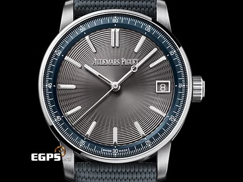 Audemars Piguet 愛彼 AP錶 CODE 11.59系列 15210ST.OO.A009KB.01 灰色同心圓漣漪紋飾面盤&nbsp;大三針 不鏽鋼 2025年保單 自動上鍊 41mm