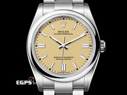 ROLEX 勞力士 Oyster Perpetual 36 蠔式恆動型 126000 <font color="#f8e5c4">米色 奶茶色面盤</font>&nbsp;經典 OP36 大三針 不鏽鋼材質&nbsp;<font color="#FF0000">2026年保卡</font> 自動上鍊 36mm