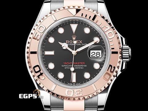 ROLEX 勞力士 Yacht-Master 40 蠔式 遊艇名仕型 126621&nbsp;永恆玫瑰金 半金款&nbsp;黑色面盤&nbsp;3235機芯 2025年保卡 自動上鍊 40mm
