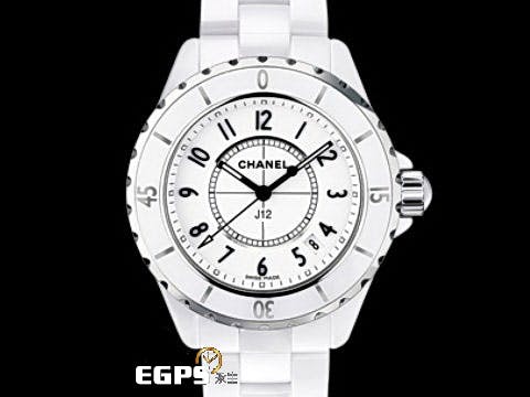 CHANEL 香奈兒 J12 H5968 白色高科技陶瓷 經典面盤 石英錶 時尚女錶 33mm