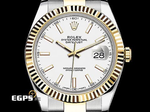 ROLEX 勞力士 DATEJUST II 126333 不鏽鋼&amp;18K黃金材質 半金款 白色面盤 2017年保卡 自動上鏈 41mm