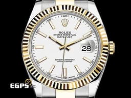 ROLEX 勞力士 DATEJUST II 126333 不鏽鋼&18K黃金材質 半金款 <font color=#ffffff>白色面盤</font> <font color=#FF0000>2017年保卡</font> 自動上鏈 41mm