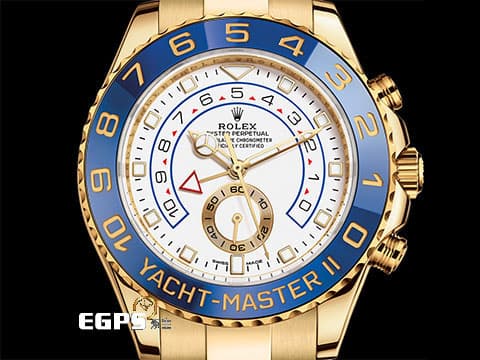 ROLEX 勞力士 Yacht-Master II 遊艇名仕型 116688 帆船 倒數計時 18K黃金材質 全金大遊艇 賓士指針版本 2024年停產錶款 2022年新式綠卡 陶瓷錶圈 自動上鍊 44mm