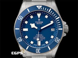 TUDOR 帝舵 Pelagos系列 25600TB-0001 雪花針 <font color=#4169e1>藍色面盤、藍色陶瓷錶圈</font> 25600 TB 鈦金屬 <font color=#FF0000>MT5612自製機芯 2024年保單 另附橡膠錶帶</font> 排氦氣閥 潛水錶 自動上鍊 42mm