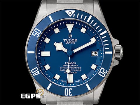 TUDOR 帝舵 Pelagos系列 25600TB-0001 雪花針 藍色面盤、藍色陶瓷錶圈 25600 TB 鈦金屬 MT5612自製機芯 2024年保單 另附橡膠錶帶 排氦氣閥 潛水錶 自動上鍊 42mm