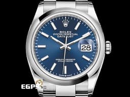 ROLEX 勞力士 DATEJUST 126200 經典 蠔式日誌型 <font color="#4169e1">藍色面盤</font> DJ36 不鏽鋼材質 <font color="#ff0000">2021年保卡</font> 自動上鍊 36mm