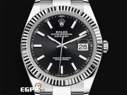 ROLEX 勞力士 Datejust 41 蠔式日誌型 126334 <font color="#616161">亮黑色面盤</font>&nbsp;不鏽鋼 DJ41 經典三角坑紋錶圈&nbsp;<font color="#FF0000">2024保單 蠔式（Oyster）三節錶帶 </font> 自動腕錶 41mm