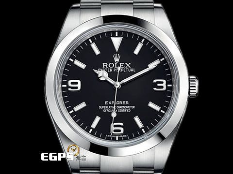 ROLEX 勞力士 EXPLORER 探險家一型 214270 蠔式 369夜光面盤，新式綠卡 2020年保單  自動上鍊 39mm