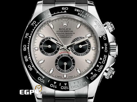 ROLEX 勞力士 Cosmograph Daytona 宇宙計時型 迪通拿 116519LN 灰色熊貓面盤 梁家灰 116519 LN 計時碼表 陶瓷外圈 18K白金材質 2019年保單 自動上鍊 40mm