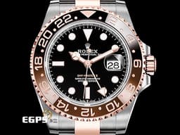 ROLEX 勞力士 GMT-Master II 格林威治型 126711CHNR 兩地時區 <font color=#BB3D00>棕黑雙色 陶瓷錶圈 沙士圈</font> 126711 CHNR 永恆玫瑰金 半金款 <font color=#FF0000>2024年保卡</font> 自動上鏈 40mm