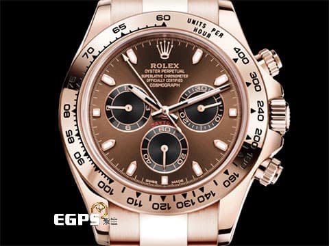 ROLEX 勞力士 Daytona 116505 玫瑰金 迪通拿 計時碼表 巧克力色面盤 鍊帶款  巧克力熊貓面盤 2020年保單  歡迎各路錶友以PP、AP、勞力士 來店交換，本店將以最高價評估～ 自動上鍊 40mm