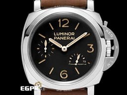 PANERAI 沛納海 Luminor PAM00423 PAM423 3日鍊 不鏽鋼材質 <font color=#FFFF00>經典 菸草面 PAM423 三明治面盤 動能顯示 </font> <font color=#ff0000>2017年保單</font> 手上鍊 47mm