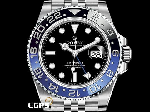 ROLEX 勞力士 GMT-Master II 格林威治型 126710 BLNR 蝙蝠俠 Batman 藍黑框 126710BLNR 兩地時間 2024年保卡 紀念型（Jubilee）五銖錶帶 自動上鍊 40mm