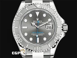 ROLEX 勞力士 Yacht-Master 遊艇名仕型 126622 <font color=#FFFFFF>灰面</font><font color=#33CCFF>藍針</font> PT950鉑金錶圈 不鏽鋼材質 <font color=#FF0000>2023年保卡</font> 自動上鍊 40mm