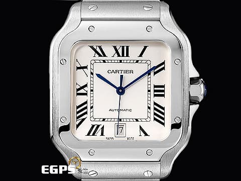 CARTIER 卡地亞 Santos de Cartier 山度士 WSSA0018 大型 最新款快拆式錶帶，附原廠折疊帶扣，2023年新式保卡  自動上鍊 40mm