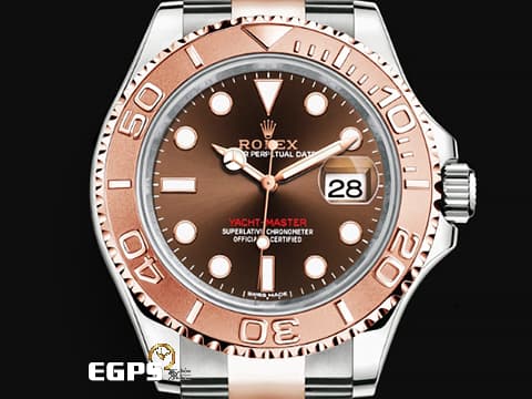 ROLEX 勞力士 Yacht-master 116621 遊艇名仕型 巧克力色面盤 玫瑰金 半金款 2019年保單 自動上鍊 40mm