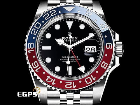 ROLEX 勞力士 GMT-Master II 格林威治型 126710 BLRO 紅藍雙色陶瓷框 可樂圈 126710BLRO 兩地時區 2023年保卡 Pepsi 百事圈 紀念型（Jubilee）五銖錶帶 自動上鍊 40mm