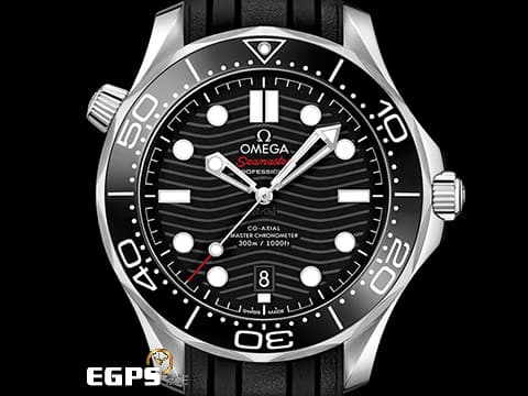 OMEGA 歐米茄 Seamaster 海馬系列 21032422001001 同軸擒縱  不鏽鋼材質&nbsp;黑色橡膠錶帶海馬 黑海馬 2019年保單  專業潛水錶300米防水 42mm