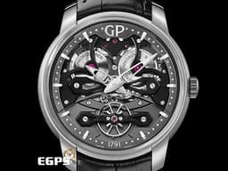 Girard-Perregaux 芝柏 GP錶 Neo-Bridges系列 84000-21-001-BB6A 鈦金屬 <font color="#05f0f0">鏤空面盤 微型自動盤</font><font color="#FF0000">&nbsp;Neo Bridge新板橋承托平衡擺輪&nbsp;</font>自動上練 45mm