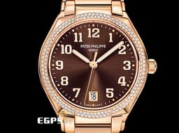 PATEK PHILIPPE 百達翡麗 PP錶 玫瑰金 Twenty~4 7300/1200R-001 <font color="#ffd700">棕色日輝紋面盤【金鑽巧克力】原廠鑲嵌鑽石錶圈 </font><font color="#FF0000">2024年保單 官方新錶訂價：1,710,000元</font><font color="#FFFF33"> 此錶歡迎各路錶友以 PP、AP、勞力士 來店交換，本店將以最高價評估～</font> 自動上鍊 36mm