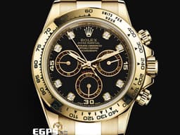 ROLEX 勞力士 Daytona 116508 宇宙計時型 迪通拿 黃K金  <font color="#FF0000">2021保單 黑色八鑽面盤 </font> 計時碼錶 賽車錶 自動上鍊 40mm
