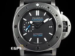 PANERAI 沛納海 Submersible PAM01389 三日鍊 鈦金屬 PAM1389 陶瓷圈 <font color=#FF0000>藍色字體面盤 2019年保單 配件齊全 </font> 潛水錶 自動上鍊 47mm