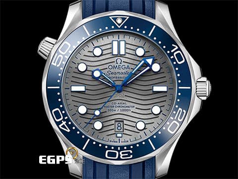 OMEGA 歐米茄 Seamaster Diver 300 經典 海馬 21032422006001&nbsp;藍色陶瓷錶圈、銀灰色波浪紋面盤&nbsp;排氦氣閥 同軸擒縱&nbsp;&nbsp;2025年保單&nbsp;自動上鍊 42mm