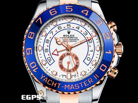 ROLEX 勞力士 Yacht-Master II 蠔式 遊艇名仕型 116681 永恆玫瑰金 半金款 新款賓士指針 帆船 倒數計時碼表 2022年新式保卡 大遊艇 自動上鏈 44mm