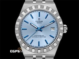TUDOR 帝舵 Royal 皇家系列 2836C1A0-0106&nbsp;<font color="#75e6fa">最新款 冰藍色面盤</font><font color="#4169e1"> </font>割坑紋與磨光飾面間隔錶圈 不鏽鋼 大三針&nbsp;<font color="#FF0000">MT5412自製機芯 2026年保卡 最新「T-fit」快速調節折疊扣</font>&nbsp;自動上鍊 36mm