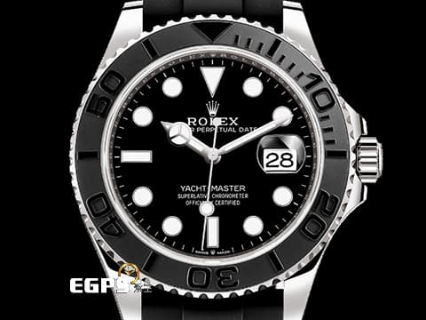 ROLEX 勞力士 Yacht-Master 42 蠔式 遊艇名仕型 226659 黑色陶瓷圈 18K白金材質 2023年新式保卡 快調延展錶扣 自動上鍊 42mm