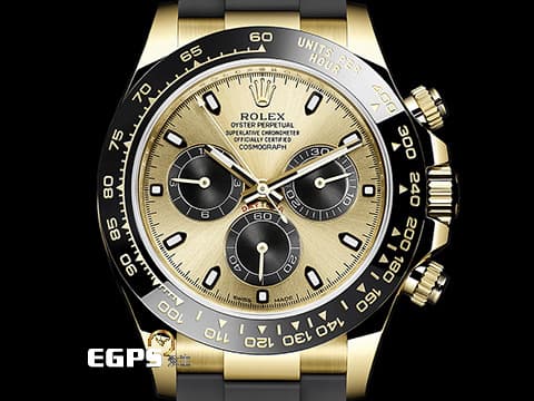 ROLEX 勞力士 Daytona 116518 LN 宇宙計時型 116518LN 迪通拿 計時碼表 18K黃金 金色面盤 陶瓷圈  港星余文樂結婚配戴款，2020年保單，新式保卡&nbsp;自動上鍊 40mm
