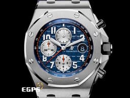 Audemars Piguet 愛彼 AP錶 Royal Oak Offshore 皇家橡樹 離岸型 26470ST <font color="#4169e1">Navy 海軍藍</font>&nbsp;計時碼表 不鏽鋼材質&nbsp;<font color="#FF0000">2018年新式保卡&nbsp;</font>自動上鏈 42mm