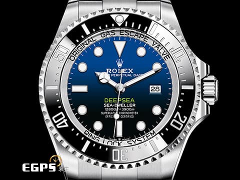 ROLEX 勞力士 Deepsea 深海使者 D-Blue 126660DB 水鬼王 126660 不鏽鋼材質 漸層藍黑面盤  2018年保卡 保有部分膠膜  自動上鍊 44mm