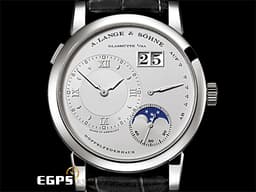 A. LANGE &amp; SÖHNE 朗格 Lange 1 Moonphase Platinum 109.025 鉑金材質 <font color="#05f0f0">月相功能、大日期窗、動力儲存顯示</font>&nbsp;<font color="#FF0000">台灣公司貨</font>&nbsp;手動上鏈 38.5mm