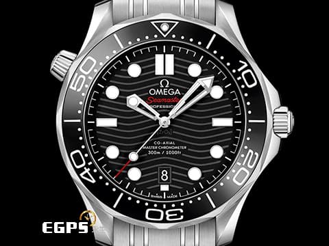 OMEGA 歐米茄 Seamaster Diver 300 海馬 21030422001001 黑色陶瓷錶圈、波浪紋面盤 不鏽鋼材質 同軸擒縱 2024年保卡 排氦氣閥 潛水錶 自動上鍊 42mm