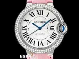 CARTIER 卡地亞 Ballon Bleu 藍氣球  WE900651&nbsp;18K白金材質 <font color="#05f0f0">原廠鑲嵌鑽石錶圈 銀白色面盤</font>&nbsp;<font color="#ff0000">台灣公司貨 新錶定價：1,050,000 元</font>&nbsp;自動上鍊 36mm