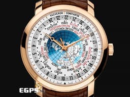 Vacheron Constantin VC 江詩丹頓 Patrimony Traditionnelle 傳承系列 86060/000R-9640 18K玫瑰金材質  <font color="#0582f5">蘭伯特投影世界地圖 超複雜三錶盤設計 有別於一般世界時區24個時區 這款有能準確的顯示37個時區</font><font color="#FF0000"> 2016年保卡 新錶訂價1,615,000元</font>&nbsp; 自動上鍊 42.5mm
