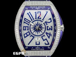 Franck Muller 法蘭穆勒 FM Vanguard V45 <font color=#00bfff>Yachting 遊艇系列</font>  V45 SC DT 精鑲滿天星鑽錶 <font color=#FF0000> 滿滿的美鑽耀眼奪目，絕對是目光的焦點，歡迎來店試戴！！</font> 滿天星鑽面 自動上鏈 44x54 mm