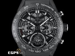 Tag Heuer 泰格 豪雅 Carrera Calibre Heuer 02T 卡萊拉系列 Tourbillon Chronograph 陀飛輪 計時碼錶 CAR5A8W.FT6071 <font color=#4F4F4F>鍛造碳 + 黑色PVD鈦金屬</font> 鏤空面盤 <font color=#FF0000>CP值最高的陀飛輪 台灣公司貨</font> 自動上鍊 45mm