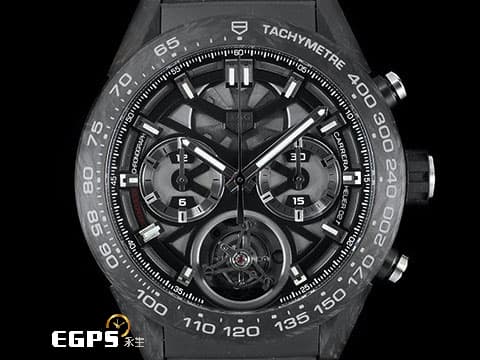 Tag Heuer 泰格 豪雅 Carrera Calibre Heuer 02T 卡萊拉系列 Tourbillon Chronograph 陀飛輪 計時碼錶 CAR5A8W.FT6071 鍛造碳 + 黑色PVD鈦金屬 鏤空面盤 CP值最高的陀飛輪 台灣公司貨 自動上鍊 45mm