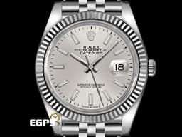 ROLEX 勞力士 DateJust 126234 蠔式日誌型 <font color="#DDDDDD">銀色放射紋面盤</font> DJ36 經典三角坑紋錶圈 <font color="#FF0000">2025年保卡 紀念型（Jubilee）五銖錶帶</font> 自動上鍊 36mm