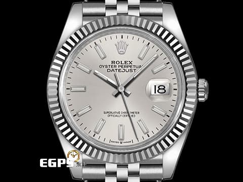 ROLEX 勞力士 DateJust 126234 蠔式日誌型 銀色放射紋面盤 DJ36 經典三角坑紋錶圈 2025年保卡 紀念型（Jubilee）五銖錶帶 自動上鍊 36mm