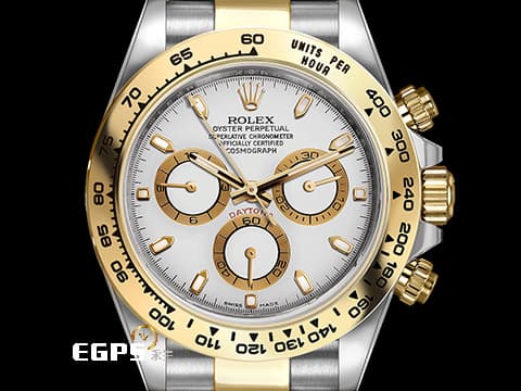 ROLEX 勞力士 Cosmograph Daytona 宇宙計時型 迪通拿 116503 不鏽鋼&amp;18K黃金材質 半金款 白色面盤搭配金色計時圈  計時碼表 賽車錶 2019年保卡 自動上鍊 40mm
